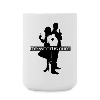 the world is ours (Mafia Couple) - Große Tasse 440 ml - Weiß - Vorne