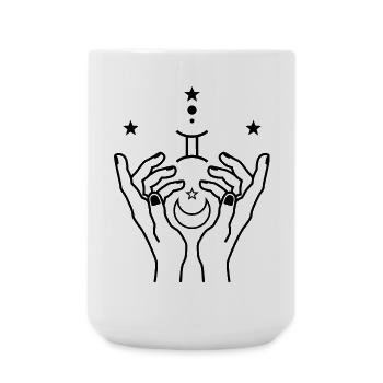 Zwillinge Tierkreis-Astrologie - Große Tasse 440 ml - Weiß - Vorne