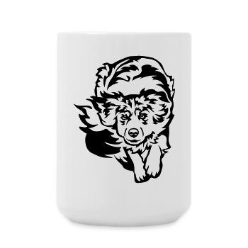 Australian Shepherd - Large Mug 440 ml - white - Front