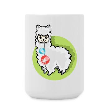 alpaca xmas balls christmas llama symbol alpaca - Large Mug 440 ml - white - Front