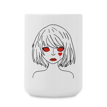 Bleeding heart - Large Mug 440 ml - white - Front