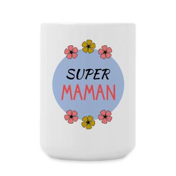 FÊTE DES MÈRES. BONNE FÊTE MAMAN. MAMAN. JE T'AIME - Grande tasse 440 ml - blanc - Devant