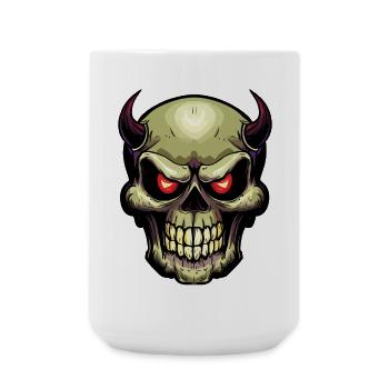 Schädel - Große Tasse 440 ml - Weiß - Vorne