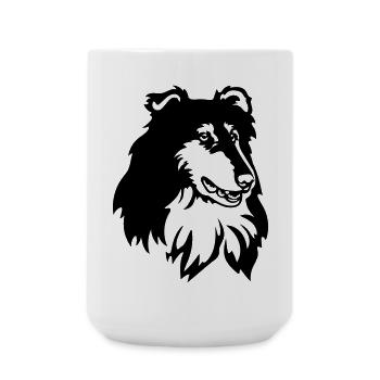 Collie Head - Large Mug 440 ml - white - Front