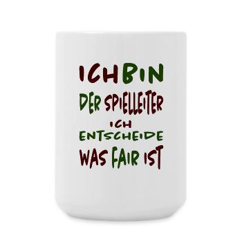 Mein Spiel, meine Regeln - Spielleiter T-Shirt - Große Tasse 440 ml - Weiß - Vorne