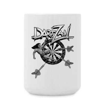 Darts with Darzan - Large Mug 440 ml - white - Front