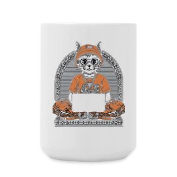 Ordinateur portable Tech Cat Zen - Grande tasse 440 ml - blanc - Devant