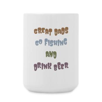 Angeln Papa Vatertagsgeschenk - Große Tasse 440 ml - Weiß - Vorne
