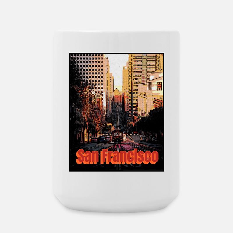 San Francisco city - Large Mug 440 ml - white