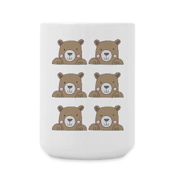 Bärenkopf 6fach - Large Mug 440 ml - white - Front