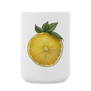 Lemonslice - Large Mug 440 ml - white - Front
