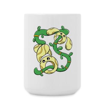 Naturgeister, grüne Knubbelringe, Creative Art - Große Tasse 440 ml - Weiß - Vorne