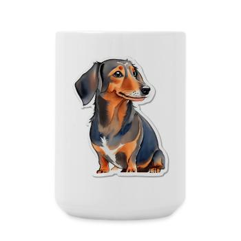 Dackel - Große Tasse 440 ml - Weiß - Vorne
