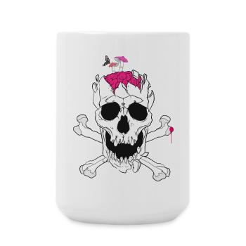 Brain Mushroom - Large Mug 440 ml - white - Front
