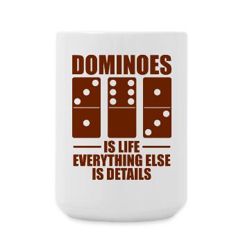 Domino Design - Große Tasse 440 ml - Weiß - Vorne