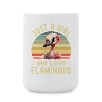 Flamingo - Große Tasse 440 ml - Weiß - Vorne