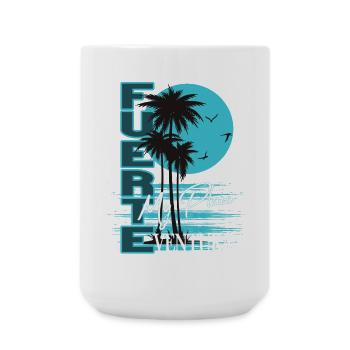 Fuerteventura Palm Sunset My Place Shirt - Large Mug 440 ml - white - Front