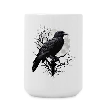 Black Raven - Large Mug 440 ml - white - Front