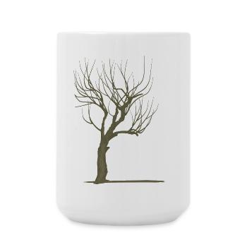Tree without leaves - modificated - Large Mug 440 ml - white - Front