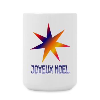 NOËL. JOYEUX NOËL. MERRY CHRISTMAS. NOUVEL AN - Grande tasse 440 ml - blanc - Devant
