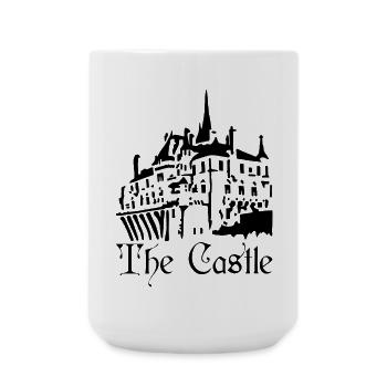 Das Schwarze Schloss - Große Tasse 440 ml - Weiß - Vorne