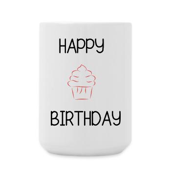 JAHRESTAG. ALLES GUTE ZUM GEBURTSTAG. ALLES GUTE ZUM GEBURTSTAG - Große Tasse 440 ml - Weiß - Vorne