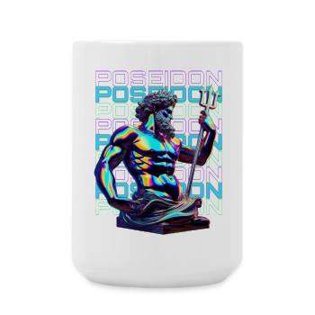 Neon Poseidon Trident - Large Mug 440 ml - white - Front