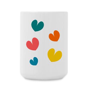 CHRISTMAS. YEAR. ANNIVERSARY. RETIREMENT. FEAST. HEART. - Large Mug 440 ml - white - Front