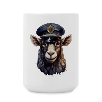 Chèvre de police - Grande tasse 440 ml - blanc - Devant