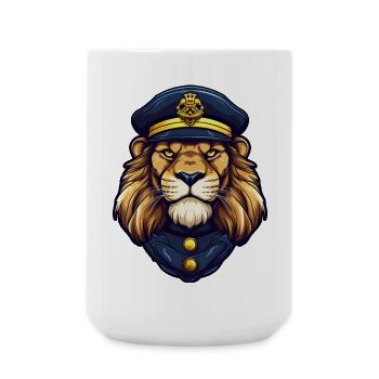 Lion Policewoman - Large Mug 440 ml - white - Front