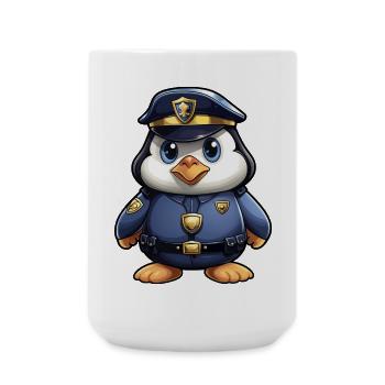 Pingouin policier - Grande tasse 440 ml - blanc - Devant