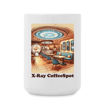 Cafe Radiologie Medizinische Kunst Barista Manip Radio - Große Tasse 440 ml - Weiß - Vorne