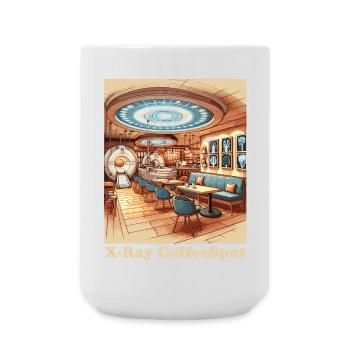 Cafe Radiologie Medizinische Kunst Barista Manip Radio - Große Tasse 440 ml - Weiß - Vorne