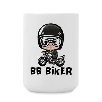 bébé motard, bébé biker, baby biker - Grande tasse 440 ml - blanc - Devant