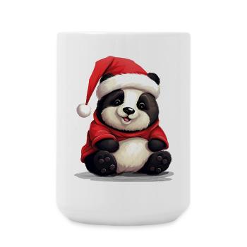Süßer Panda, Weihnachten, Pandabär - Große Tasse 440 ml - Weiß - Vorne