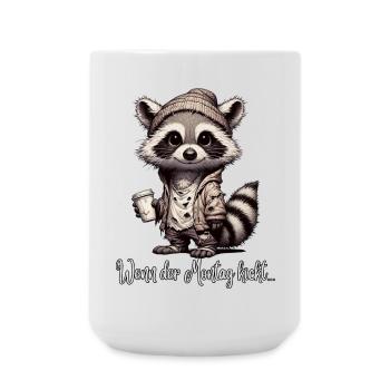 Montagsbär - Große Tasse 440 ml - Weiß - Vorne