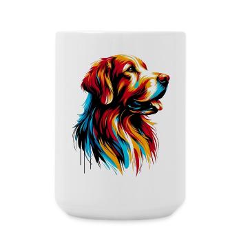 Labrador Golden Retriever Dog - Large Mug 440 ml - white - Front