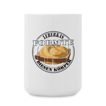 Leberkäs formte diesen Körper – Kultessen Humor - Große Tasse 440 ml - Weiß - Vorne