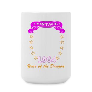 Geburtstag im Jahr des Drachen für Portrait - Große Tasse 440 ml - Weiß - Vorne