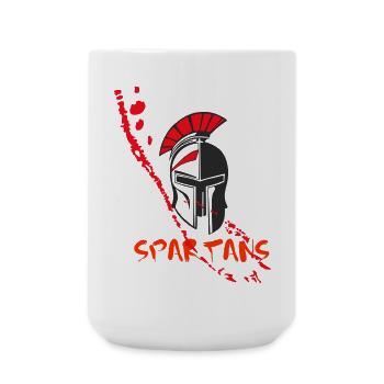 Helm Sparta und Blut 6 - Große Tasse 440 ml - Weiß - Vorne