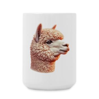 Alpaka - Große Tasse 440 ml - Weiß - Vorne