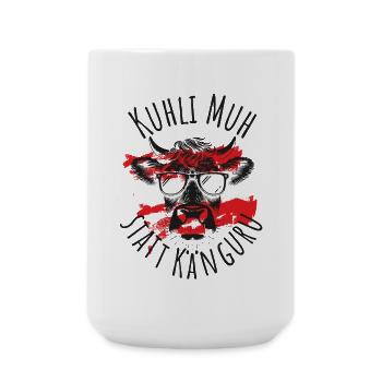 kuhli muh statt känguru mundart sprüche österreich - Große Tasse 440 ml - Weiß - Vorne
