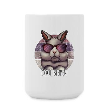 Restez au frais – lapin avec des lunettes de soleil - Grande tasse 440 ml - blanc - Devant