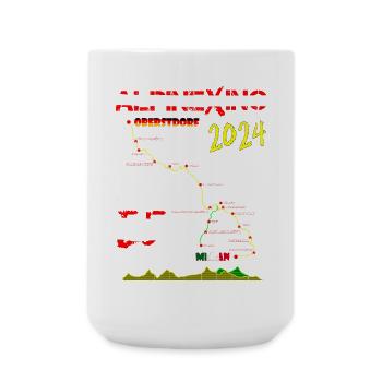 E5 Oberstdorf Merano 2024 - Large Mug 440 ml - white - Front