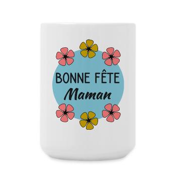 MOTHER'S DAY. HAPPY BIRTHDAY - Large Mug 440 ml - white - Front
