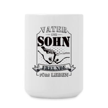 Père et fils – amis pour la vie - Grande tasse 440 ml - blanc - Devant