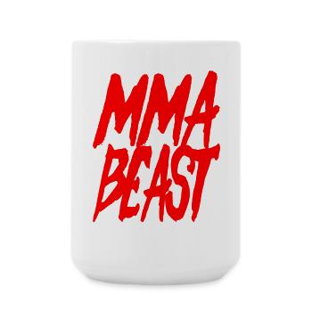 Cooles MMA-Biest-Design - MMA-Kämpfer - Große Tasse 440 ml - Weiß - Vorne