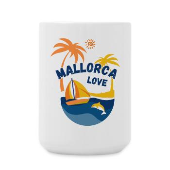 Mallorca Love - Große Tasse 440 ml - Weiß - Vorne