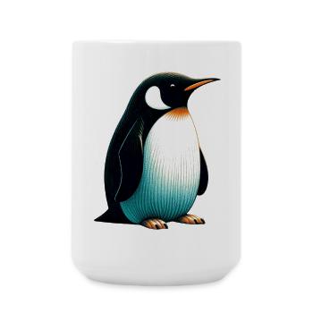 Pinguin - Große Tasse 440 ml - Weiß - Vorne