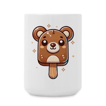 Cute Teddy Bear Ice Cream Motif for Summer - Large Mug 440 ml - white - Front